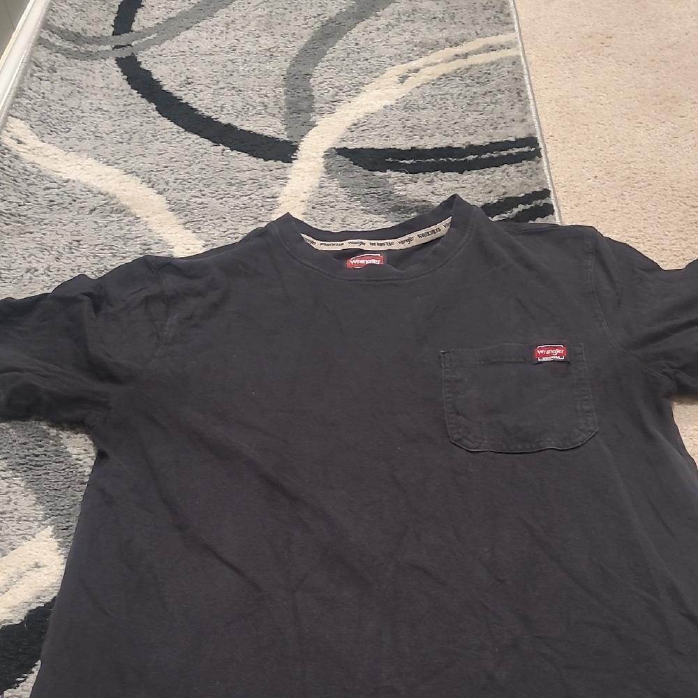 Wrangler Workwear Men's Black T-Shirt Size Medium 100%cotton - Picture 6 of 7